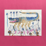 No shoes crocodile dance