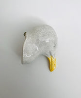 Ceramic Seagull Head by Jackie Summerfield (Closed Beak)