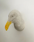 Ceramic Seagull Head by Jackie Summerfield (Closed Beak)